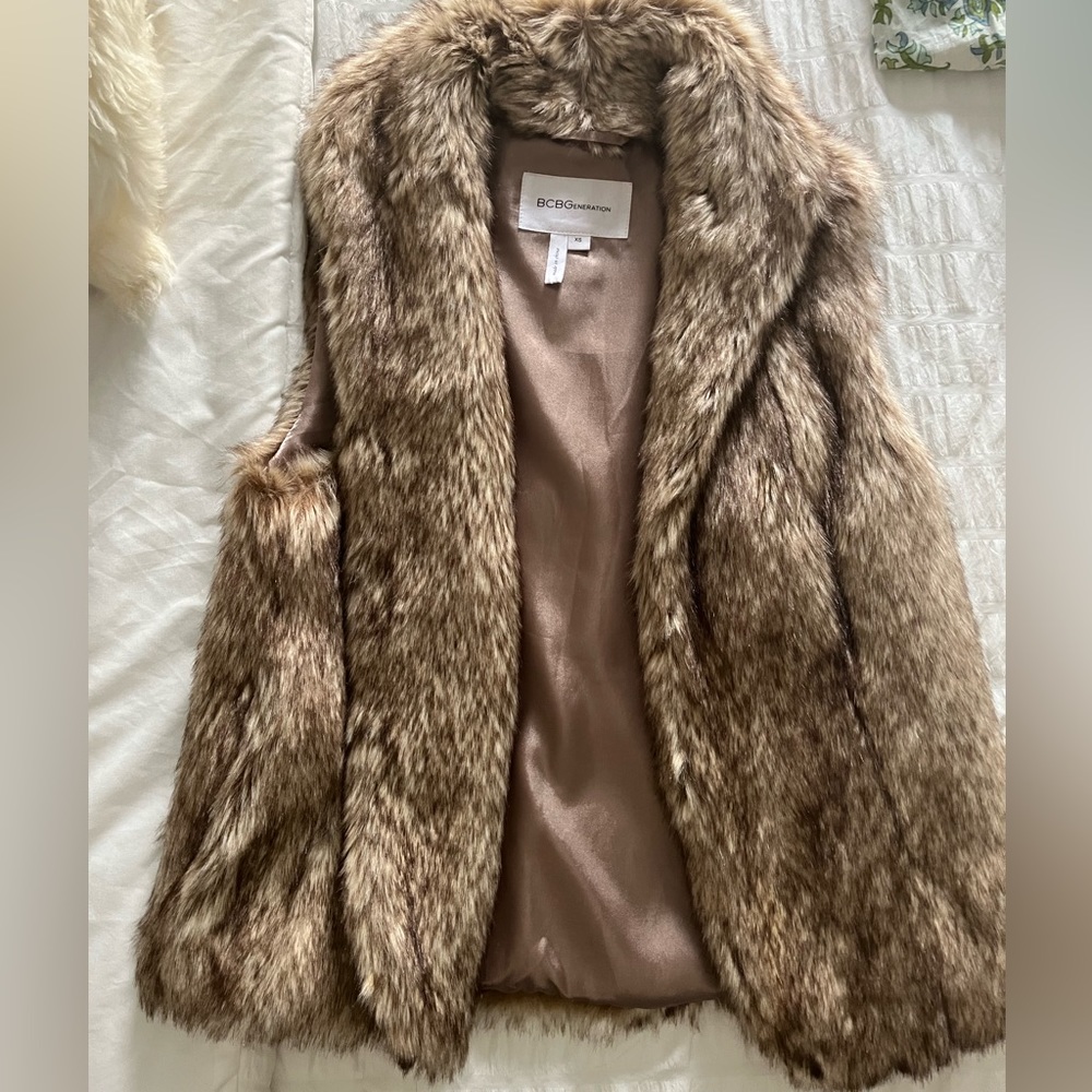 BCBG Faux Fur Vest